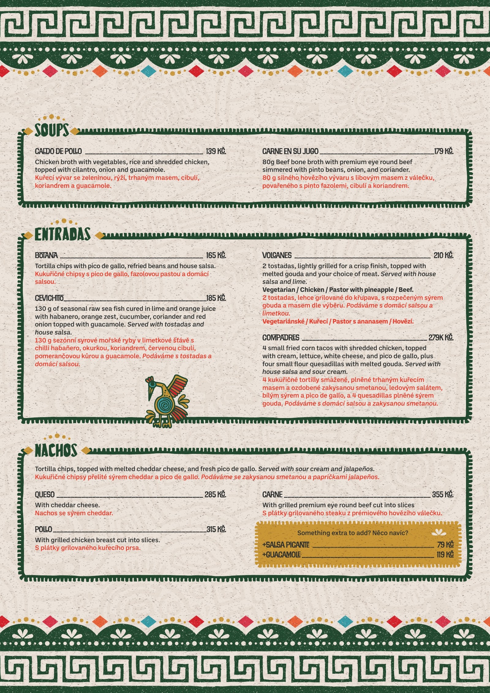 Food menu page 1